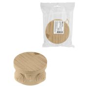 Распаячная коробка ОП D65х40мм, крышка, сосна, IP54, 4вх. инд. штрихкод