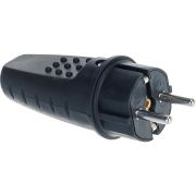 Вилка прямая c/з каучук 16А 250В IP44 еврослот