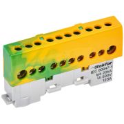 TEKFOR Шина PE земля изолированная на универсальном держателе 8х12-10-ЖЗ IEK