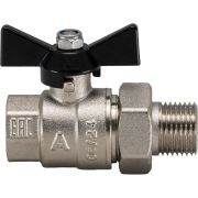 Кран шаровой полнопроходной с полусгоном 3/4' ВН бабочка