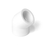 Угольник 40 мм 45 град., полипропиленовый PPR, белый