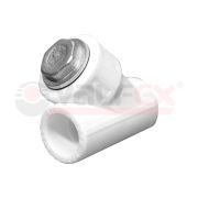Фильтр сетчатый 25х3/4' ВВ косой, полипропиленовый PPR белый
