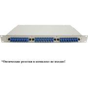 Кросс оптический стоечный 19' 1U 3 сменные планки без оптических разъемов