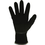 Перчатки утепленные на трикотажной основе с подкладкой из акрила с частичным вспененным нитриловым покрытием, черные ArmProtect W750, р.10
