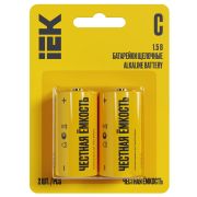 Батарейка щелочная Alkaline LR14/C (2шт/блистер) IEK
