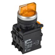 Переключатель с подсветкой 3 полож. 2NO жёлтый MASTER