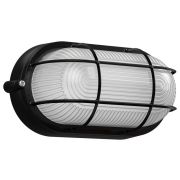 Светильник НПП1402 черный/овал с решеткой 60 Вт IP54