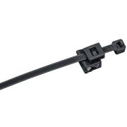 Хомут P6.6 с креплением на кромку черный 4.8х200мм 100шт/упак IEK