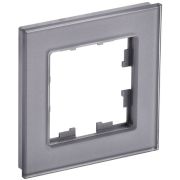 BRITE Рамка 1 пост РУ-1-2-БрСе стекло серый