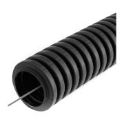 Труба гофрированная ПВХ легкая черная с/з д20 (100 м/4800 м уп/пал)