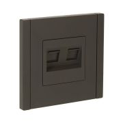 FORTE&PIANO Розетка компьютерная двойная RJ45 кат.5E FP333 серый IEK