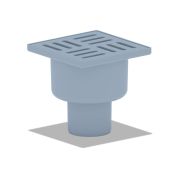 Трап вертикальный выпуск 50 пластиковая решетка 10х10см