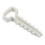 Дюбель-хомут 6х14мм для плоского кабеля нейлон белый (25шт/упак) IEK
