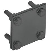 Зажим крестообразный с разделителем полоса-полоса 40 мм оцинкованная сталь TD