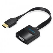 Конвертер мультимедиа HDMI на VGA + аудио, плоский, 0.15 м.