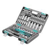 Набор инструментов 1/2, 1/4, CrV, 12 гранные головки, пластиковый кейс, 109 предмета