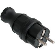 Вилка прямая ОМЕГА каучук 16A 2P+E IP44