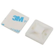 Площадка самоклеящаяся под хомуты 20х20 мм белая 50 штук NO-225-301