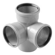 Крестовина 110 87 град двухплоскостная, канализационная