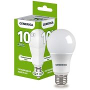 Лампа светодиодная A60 груша 10Вт 230В 4000К E27 GENERICA