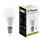 Лампа светодиодная LED 13вт Е14 белый матовый шар