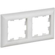 BRITE Рамка 2-местная РУ-2-БрАБ арктический белый/белый IEK