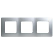 Рамка 3-местная алюминий ETIKA