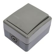 Переключатель IP54, 10АХ-250В, ОУ, Эра Эксперт, серый,11-1403-03