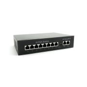Коммутатор неуправляемый 10 портов RJ45 10 100 Мб/с PoE 96Вт