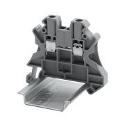 Клемма проходная, винтовой зажим, 2 точки подключения, 2.5 кв.мм, серая