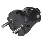 Вилка штепсельная черная 6 А