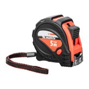 Рулетка Status magnet 3 fixations, 5 м х 25 мм, обрезиненный корпус, зацеп с магнитом