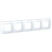 UNICA Рамка 5 постов  белая