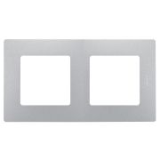 Рамка 2-местная алюминий ETIKA