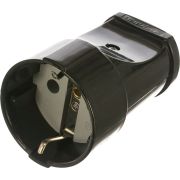 Штепсель с заземлением белый 16А 250В еврослот