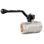 Кран шаровой латунный никелированный 11б27п1 Ду20 Ру40 (3/4') ВР/ВР рычаг
