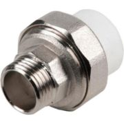 Муфта разъемная 20x1/2' НР полипропиленовая PPR американка, белая