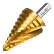 Сверло ступенчатое, 9-12-15-18-21-24-27-30-33-36 мм, HSS, спирал. проф., трехгр. хвостовик