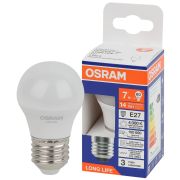 Лампа светодиодная шар LED 7Вт Е27 4000К 600Лм 170-250В (замена 60Вт) OSRAM
