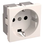 Розетка в кабель-канал с заземлением со шторками белый РКС-20-30-П-К ПРАЙМЕР