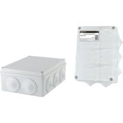 Распаячная коробка ОП 190х140х70мм, крышка, IP44, 10 гермовводов, инд. штрихкод,