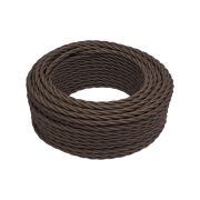 Ретро провод 3х1,5 Коричневый (матовый) 50м
