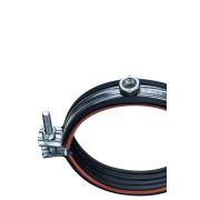 Хомут высокой нагрузки Mayer  д/труб Ф159 (159-166мм) гайка М12 и уплотн. с красной полосой