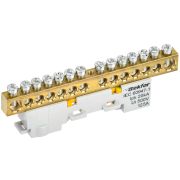 TEKFOR Шина PE земля неизолированная на универсальном держателе 8х12-14-Ж IEK