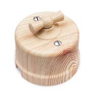 Выключатель 1кл. проходной, пластик, цвет Карельская Сосна