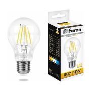Лампа светодиодная LED 9вт Е27 теплый FILAMENT