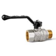 Кран шаровой латунный никелированный 47.32.В-Н.Р Ду 32 Ру 25 рычаг