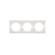 MIRA Рамка 3 поста горизонтальный белая без вставок