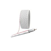 Кабель коаксиальный SAT 50 M 75 Ом CCS,  оплётка Al 75% PVC белый 100м ЭРА SIMPLE SL-M-75-PVC100