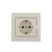 MIRA Розетка с заземлением бежевая